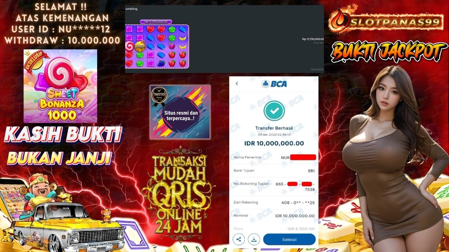SLOTPANAS99 JACKPOT SLOT SWEET BONANZA 1000